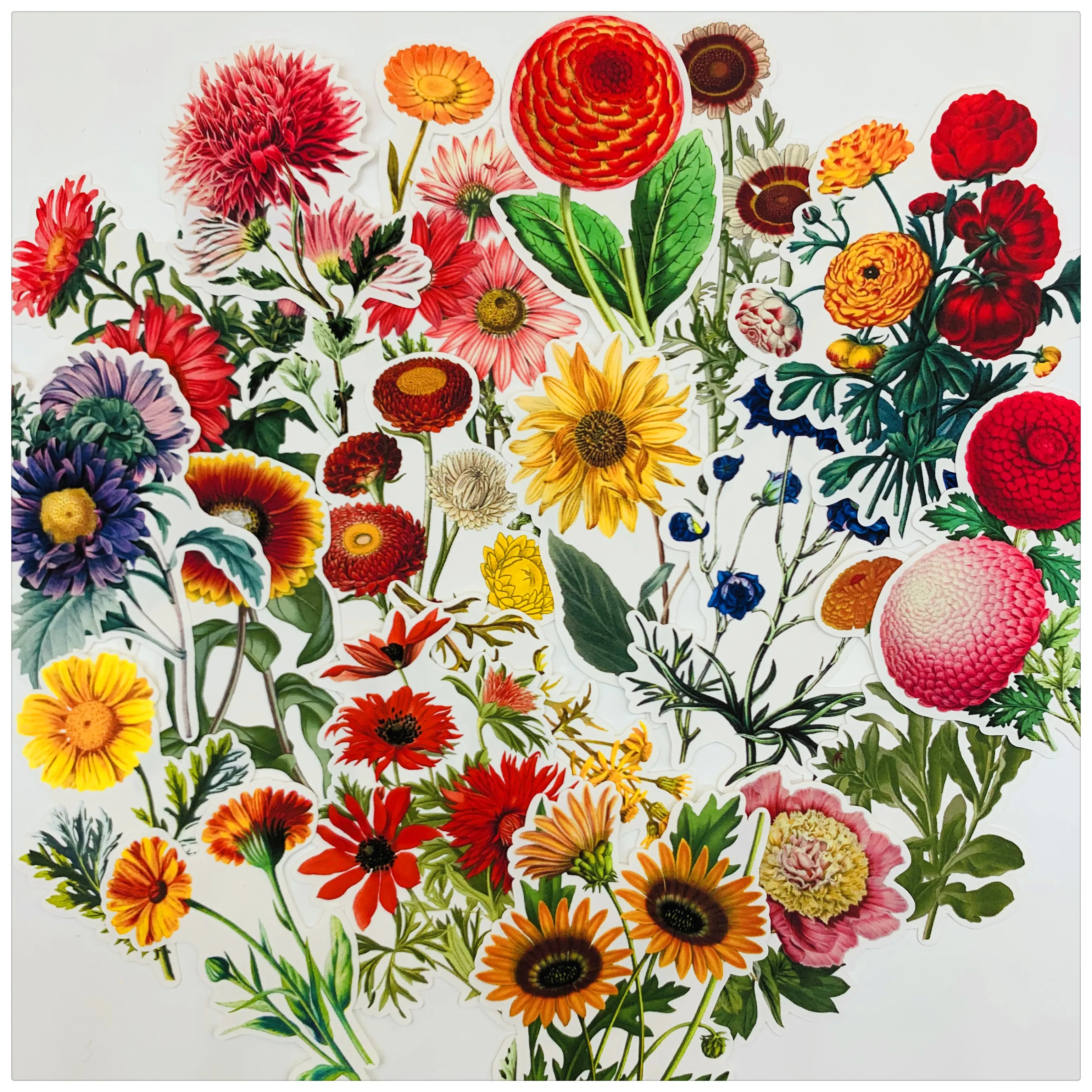 

20Pcs/Bag Vintage Little Daisy Sticker DIY Craft Scrapbooking Album Junk Journal Planner Decorative Stickers