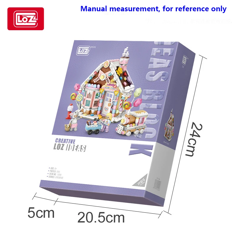 781pcs+ Loz 1224 Mini Street Christmas Candy House Building Blocks Girl Friends City Bricks Toys Children Xmas Halloween Gift - купить по