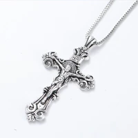 12pcs zinc alloy traditional large crucifix pendant necklaces cross medallion n1656 24inches