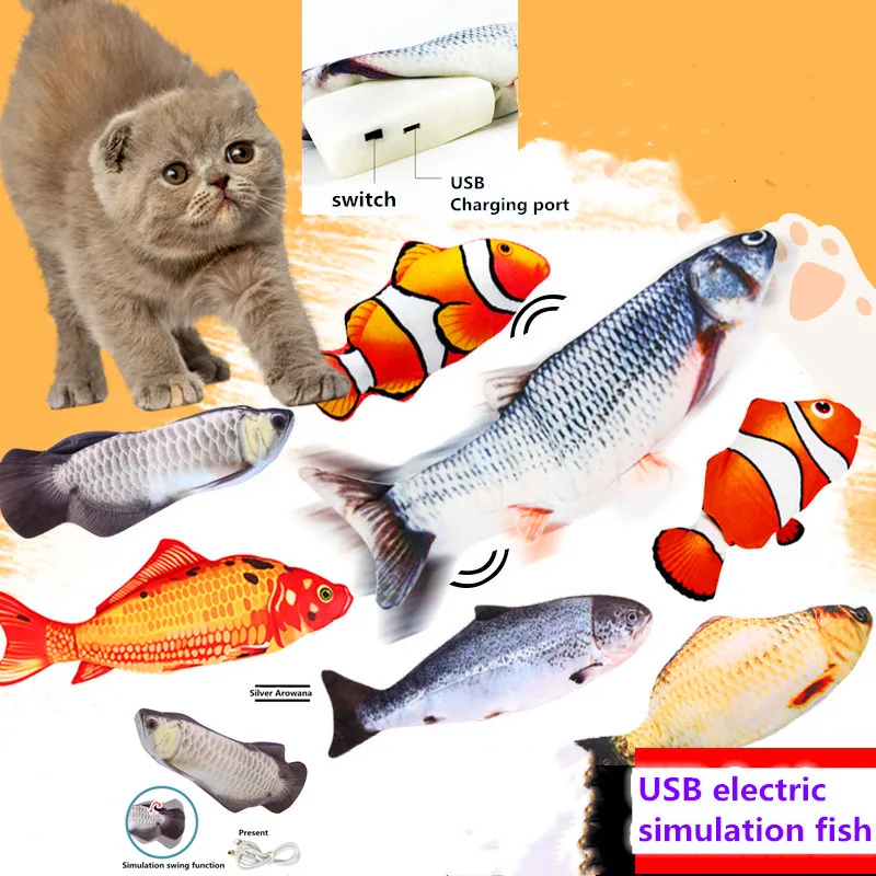 USB электрическая имитация рыбы качели рыба может прыгнуть рыбу милая карпа