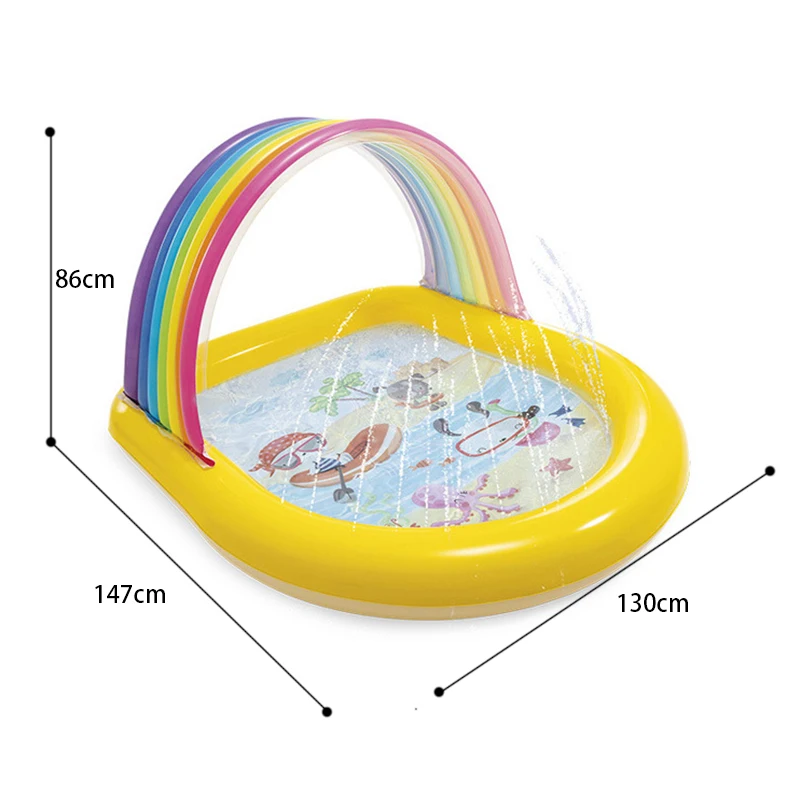 

Spray rainbow cover spray pool PVC plastic children's play pool cartoon ocean ball pool Family swimming pool Children's Toys