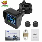 Система контроля давления в шинах для мотоциклов, система контроля давления в шинах на солнечной батарее, Водонепроницаемая беспроводная TPMS с USB-зарядкой и 2 датчиками