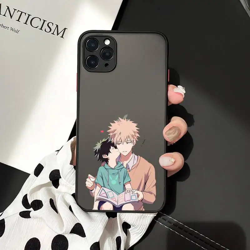 

My Hero Academia deku bakugou Boku no Hero Academia Phone Case matte transparent For iphone 7 8 11 12 plus mini x xs xr pro max