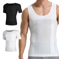 2020 mens shirt shapewear slimming belt corset vest body shaper compression abdomen tummy belly control slim abdominal binder