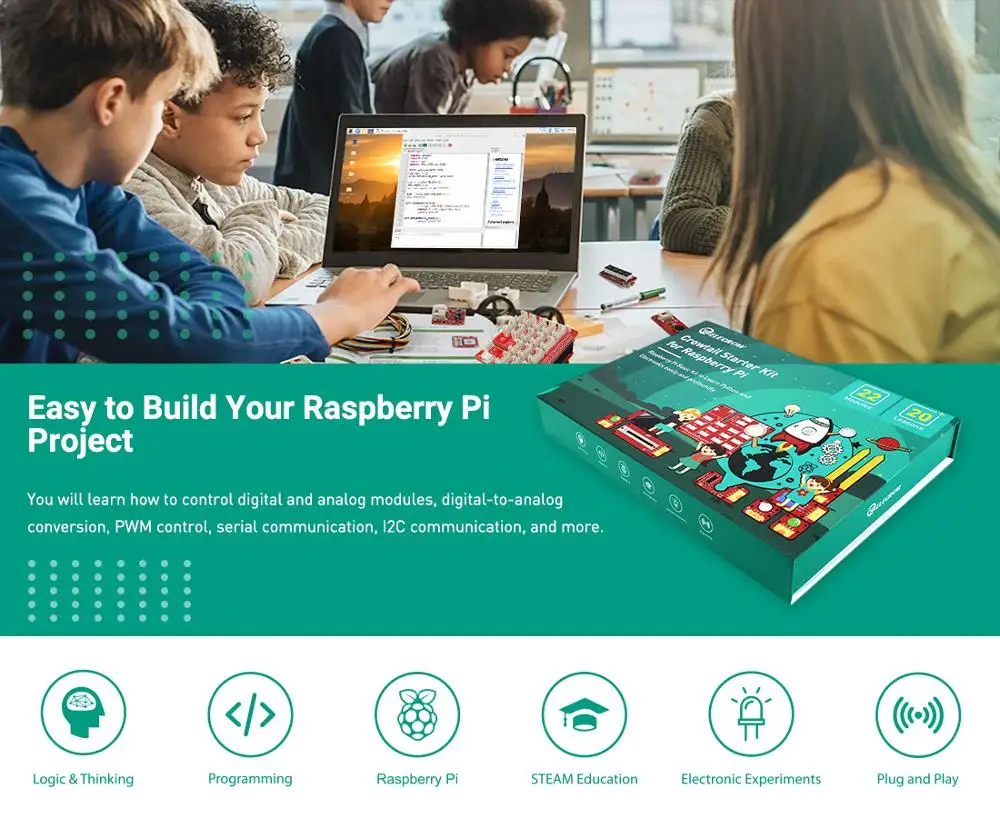 Набор для начинающих Raspberry Pi набор Crowtail электронные программируемые