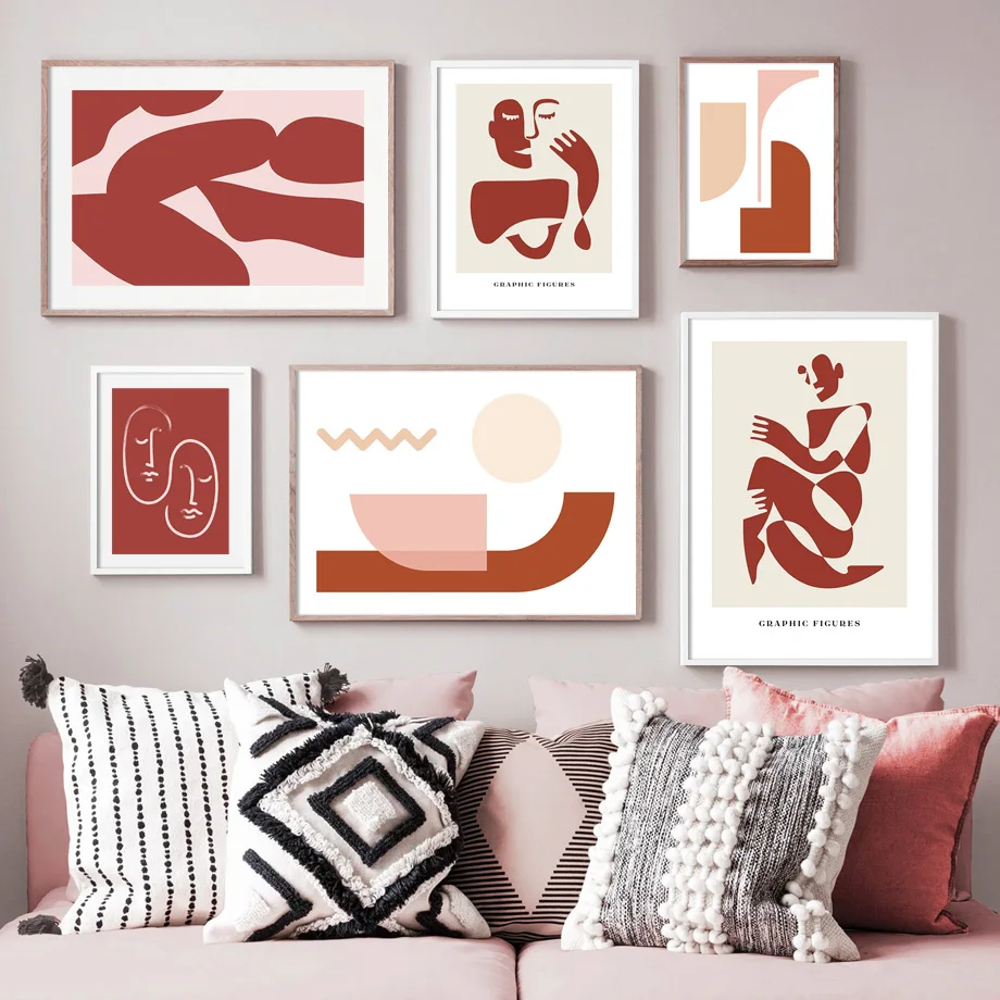 

Graphic Figures Sun Arched Abstract Geometry Art Canvas Painting Nordic Posters And Prints Wall Pictures For Living Room Decor