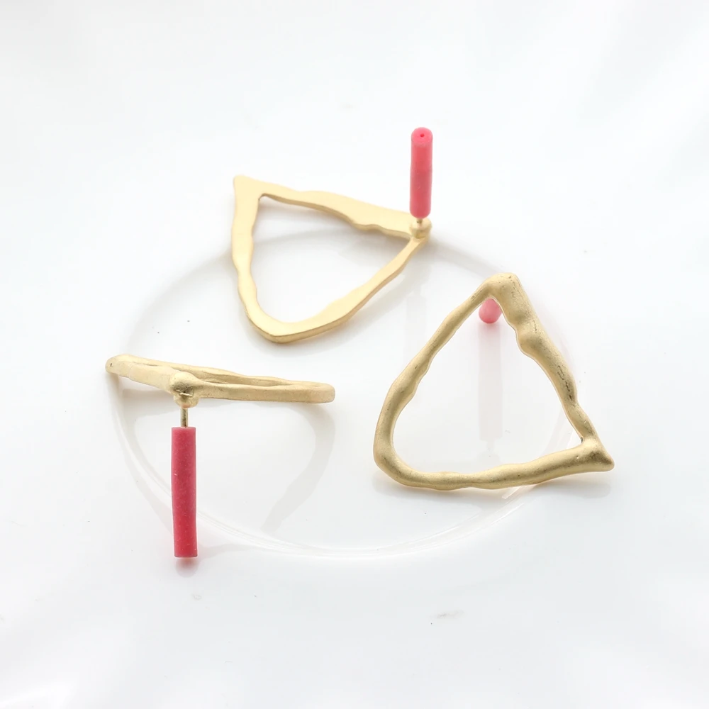 6 шт./лот полые полукруглые геометрические серьги из цинкового сплава