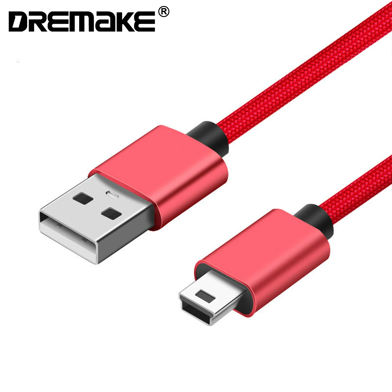 Зарядный кабель Mini USB в нейлоновой оплетке, USB Type-A 2,0 к USB Mini-B, зарядный шнур для контроллера MP3 MP4 PS3, цифровой камеры - изображение