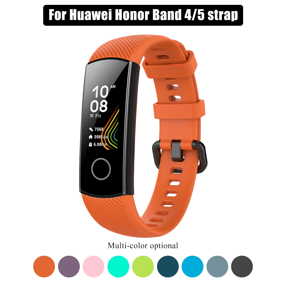 Силиконовый ремешок для Honor band 5 4 сменный Браслет Защитная пленка оксиметрии Huawei