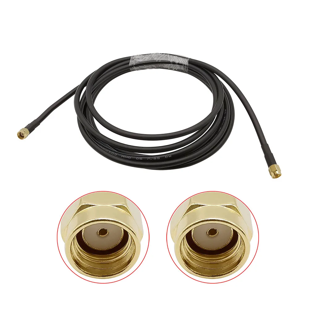 Кабель с низкой потерей RG58 RP SMA Штекерный разъем для радиочастотный коаксиальный