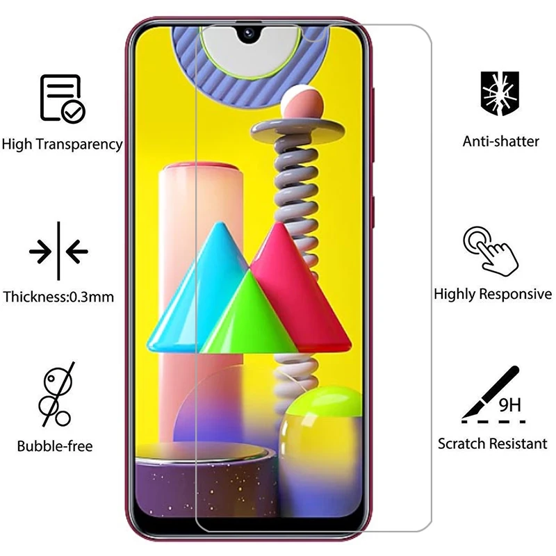 Чехол для samsung galaxy m21 m31 m10s m30s m10 m30 защитное закаленное стекло экрана m 21 31 10 30 s 10s