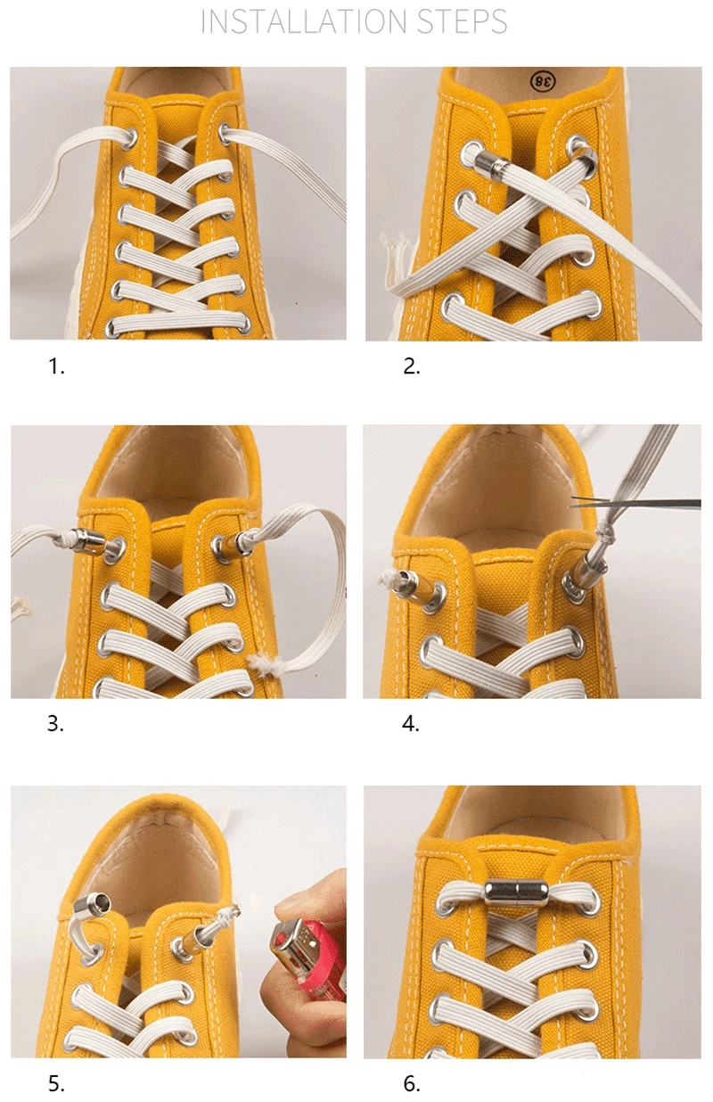 

1pair Flat Elastic Locking Shoelace No Tie Shoelaces Special Creative Kids Adult Unisex Sneakers Women Men Shoes Laces Strings