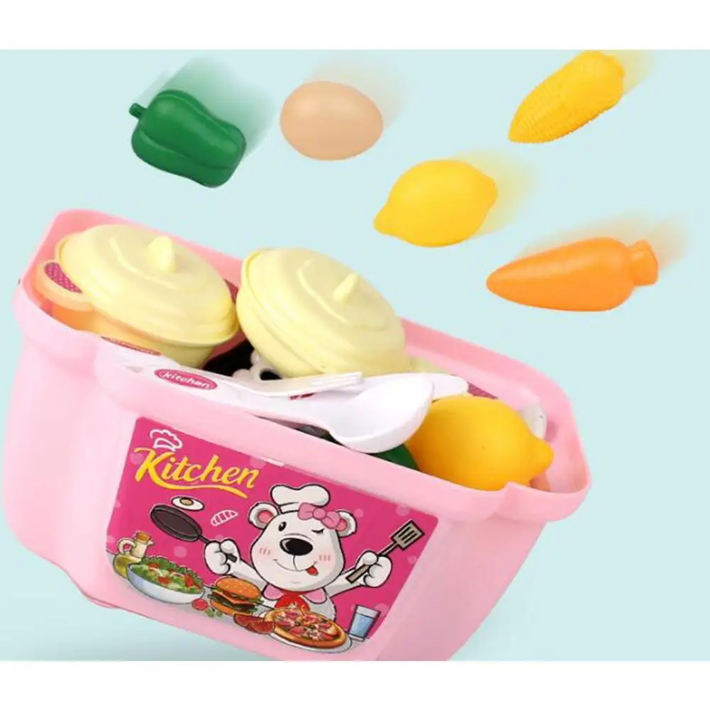 Детский игровой домик кухонный игрушечный набор мини-имитация посуда мультяшная