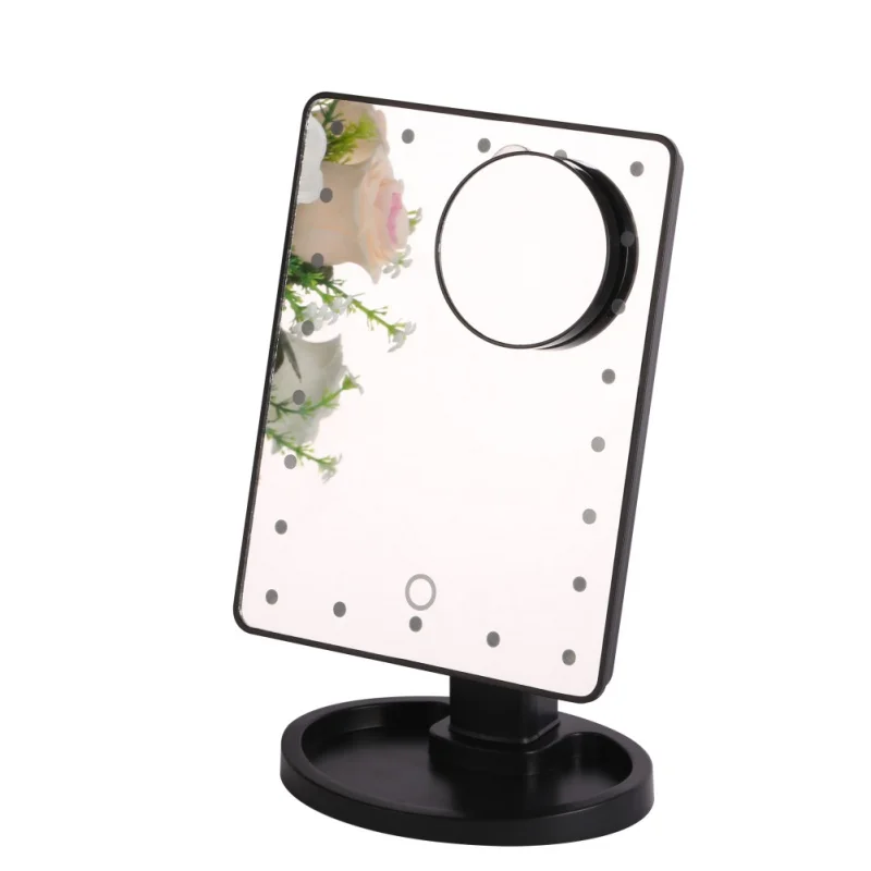 LED Touch Screen Makeup Mirror Professional Vanity Mirror With 22 LED Lights Beauty Adjustable 360 Countertop Degree Rotation