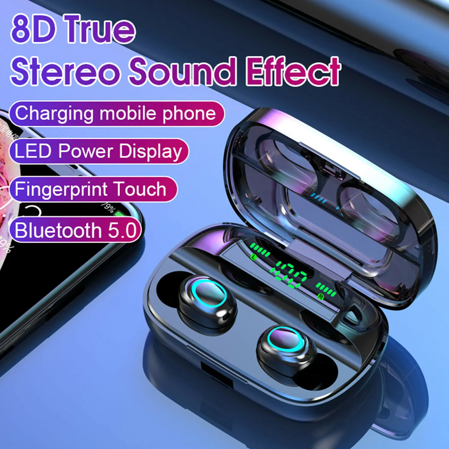 

TWS беспроводные наушники Bluetooth наушники-вкладыши для iPhone Samsung UK