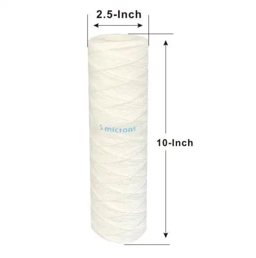 2 Pack Of 5 Microns Wound String Sediment Water Filter Cartridges 10 X2 5 For Any 10 Inch Ro Unit Polypropylene Water Filters String Wound Filterstring High Aliexpress