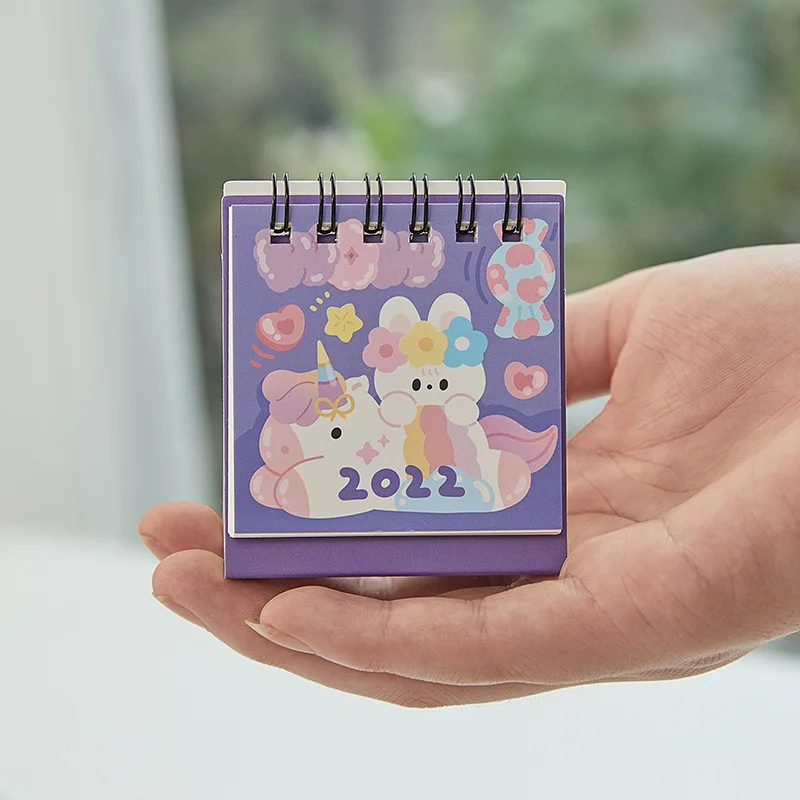 2022 kawaii мультфильмы медведь настольная бумага ins двойной ежедневник Настольный