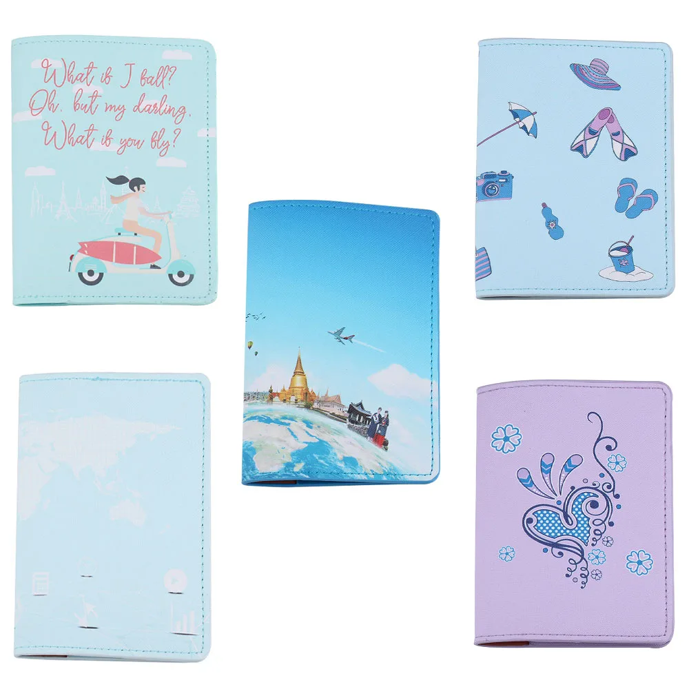Zoukane карта мира Обложка для паспорта Цветы Чехол держатель карт аксессуары путешествий паспорт кошелек