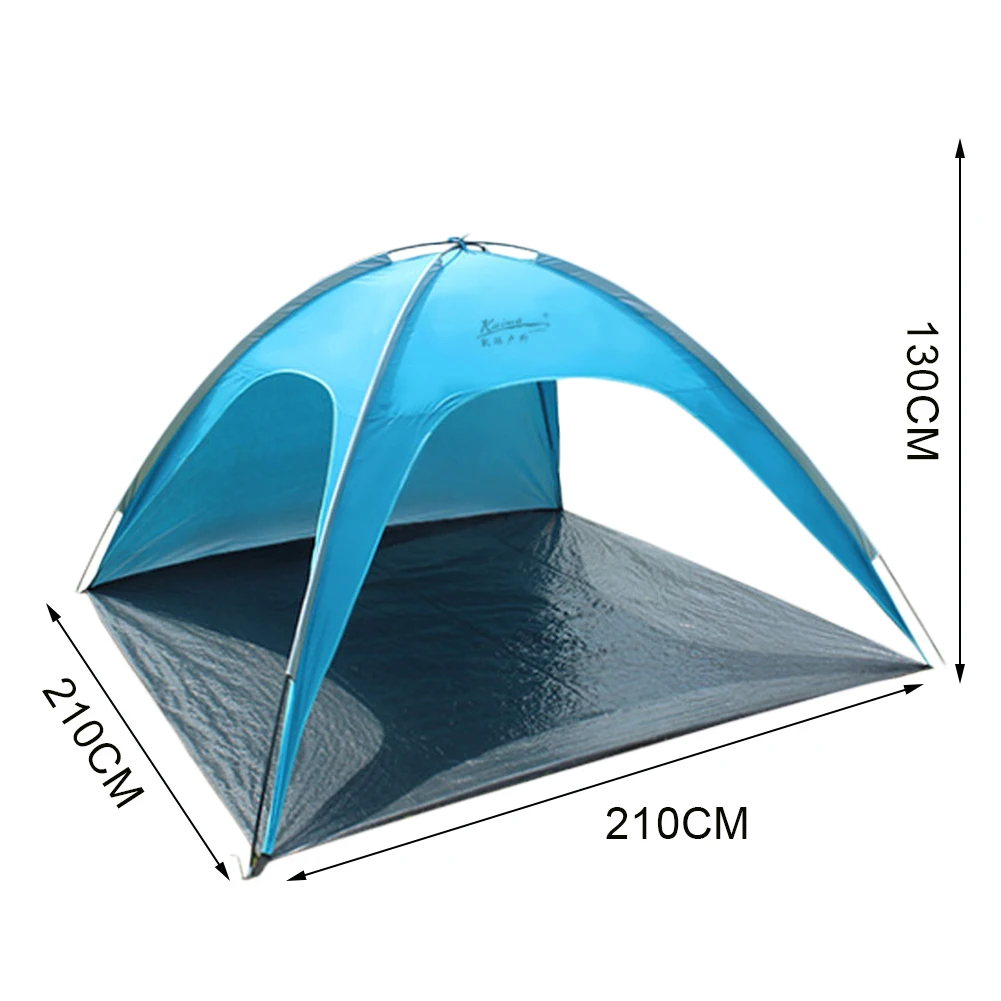

Outdoor Camping Tent Travel Beach Tent Sun Protection Shelter 2-3 Person 190T Sun Shade Canopy Easy Carry with Pouch For Fishing
