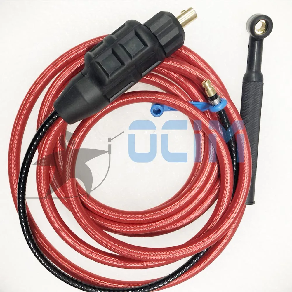 

WP9F 4M Red Super Soft Hose Braided Air-Cooled Complete TIG Welding Torch 35-70 Connector