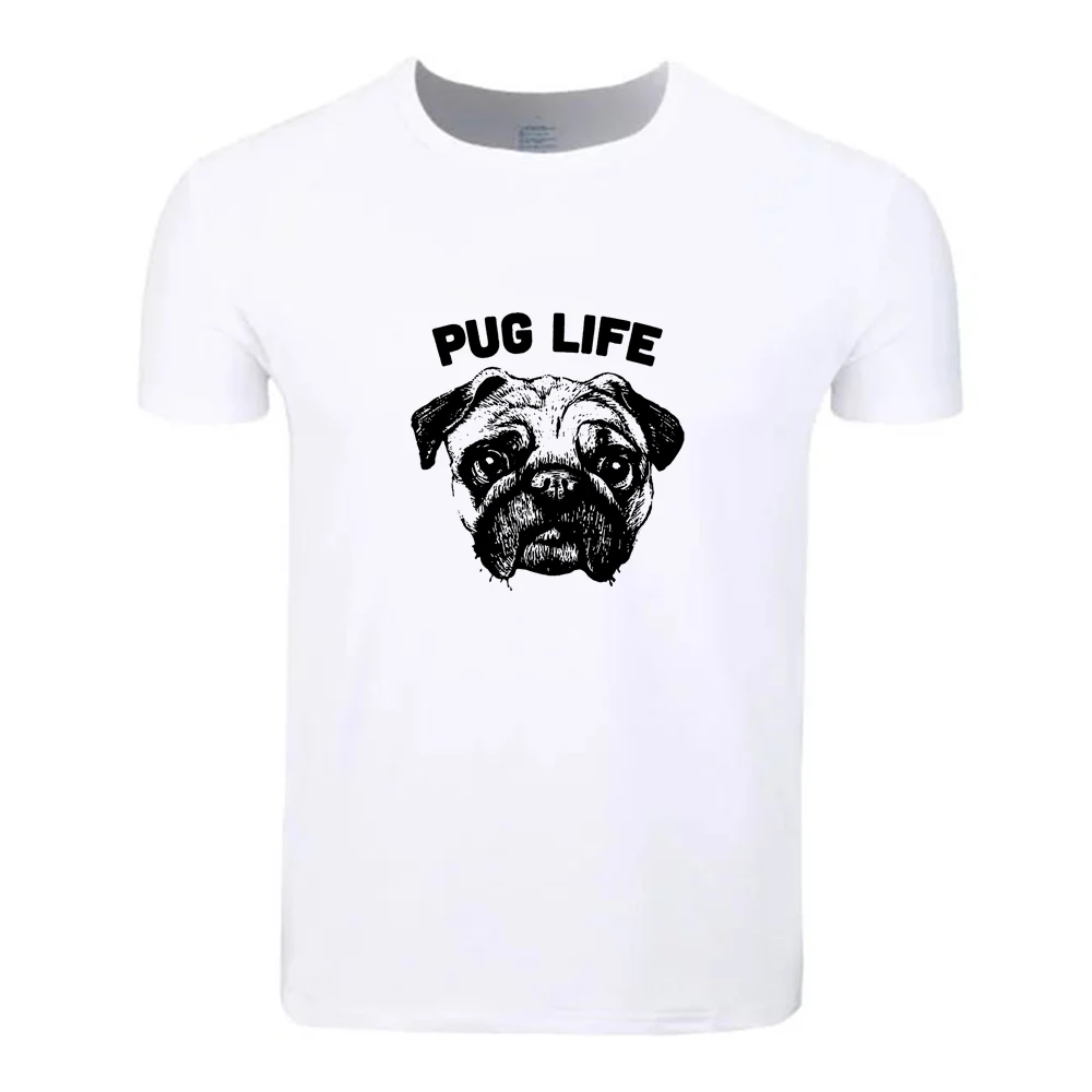 Pug Life модное хлопковое пальто с большим Размеры Молодежная летняя футболка