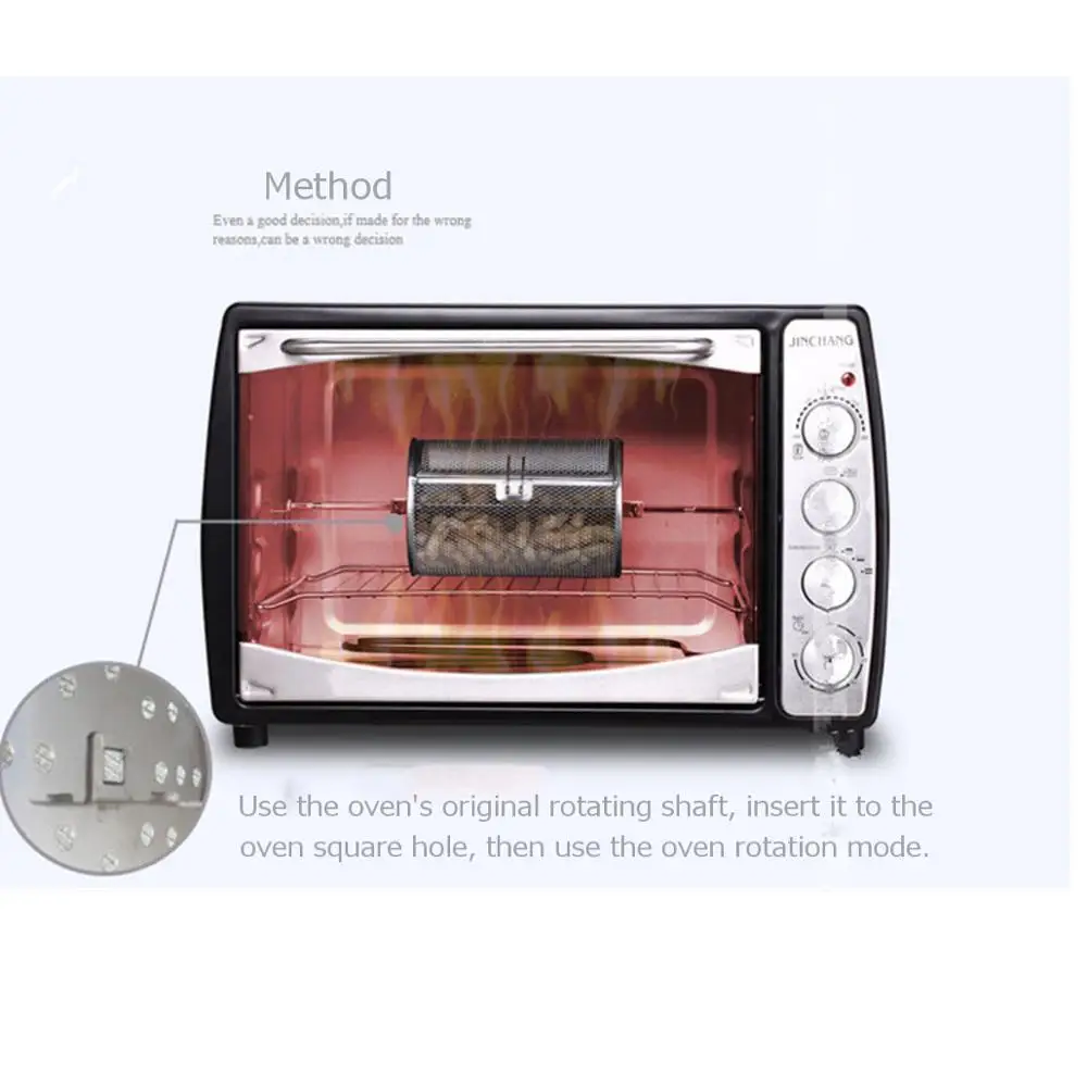 Гриль для печи клетка жаровня-бочка барбекю корзина из нержавеющей стали гриль