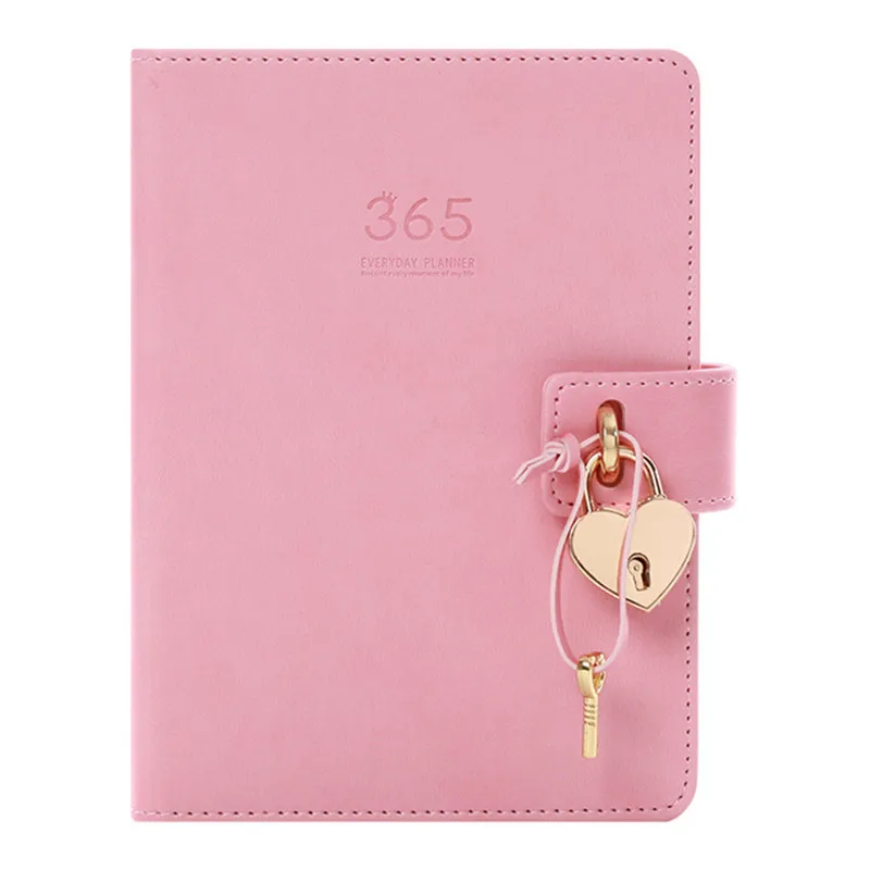 365 блокнот-планировщик с замком A5 цветная внутренняя страница иллюстрация