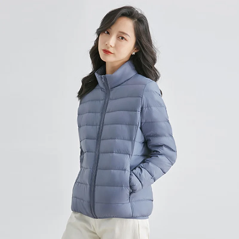 Fitaylor новый зимний легкий теплый пуховик для женщин 90% белый утиный пух длинный