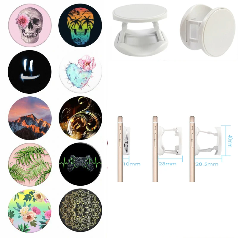 

Fold Попсокет Phone Holder Round Fold Pocket Socket Finger Ring Grip Stand Collapsible Hot For Smartphone and Tablets