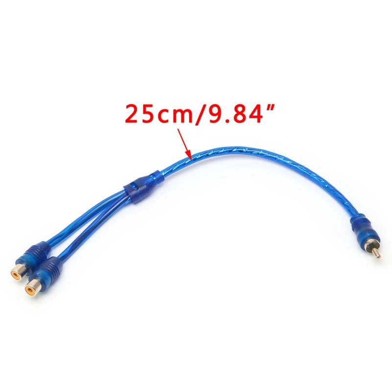 

Car MP3 Audio RCA 1 Male to 2 Female Y Splitter Cable Adapter Cord