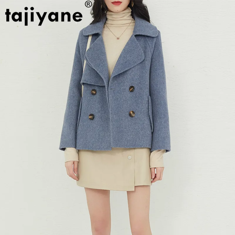 Весенне осенняя куртка для женщин одежда 2021 элегантный Альпака Шерстяное пальто