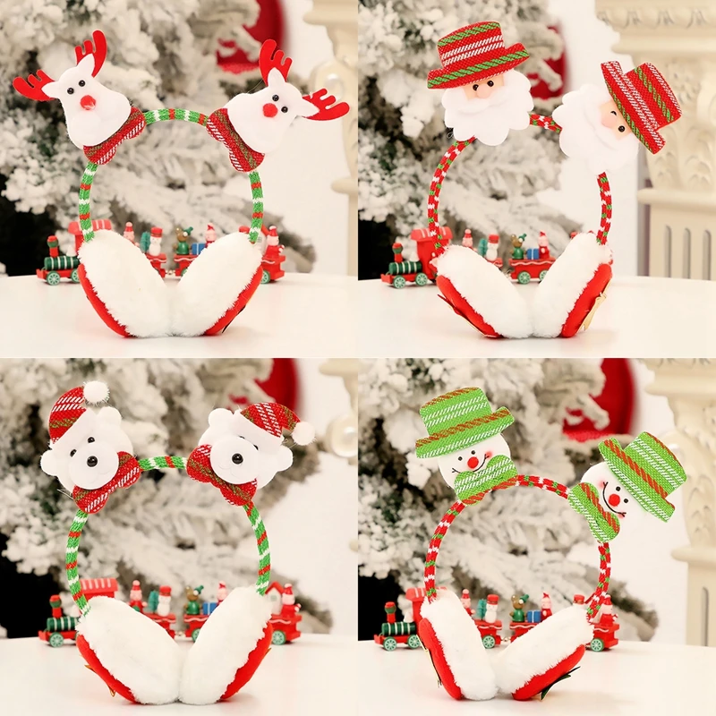 Рождественские украшения для дома Подарки рождественские подарки Natale Noel Рождество очки Рождественский Декор с утолщённой меховой опушкой, год