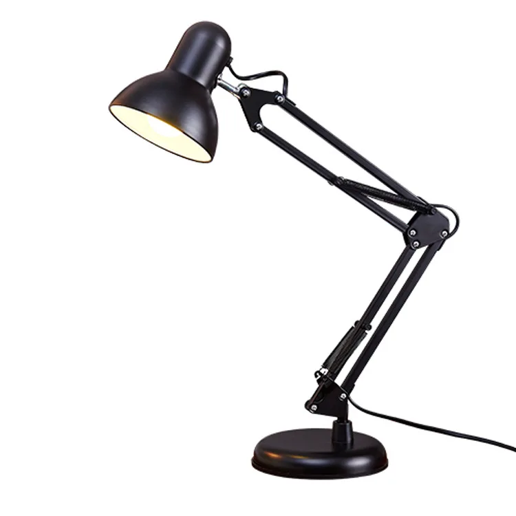 

New Led Folding Metal Desk Lamp with 5W Bulb Long Arm Dimming Table Lamp 3 Colors for Office Living Room Kids Reading Lamp