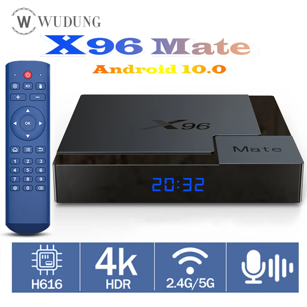 

ТВ-приставка X96 MATE, 4 + 64 ГБ, Android 10