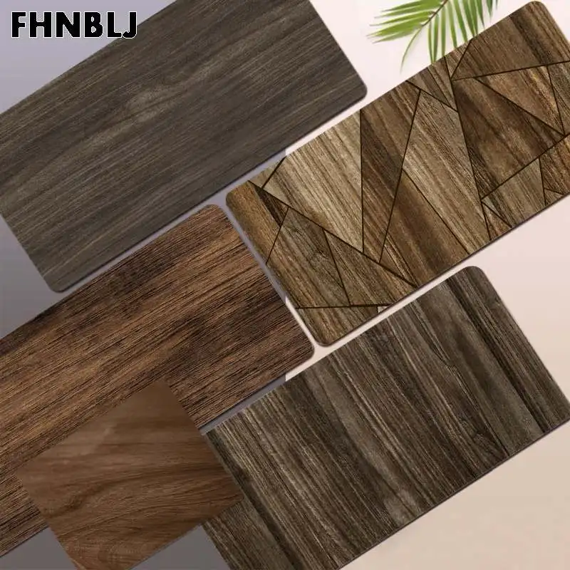 

FHNBLJ Fashion Brown Wood Grain Cool Fashion Customized laptop Gaming mouse pad Size for Keyboards Mat Mousepad for friend Gift