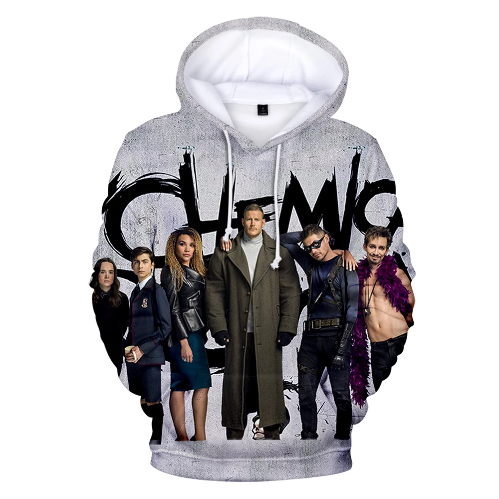 Хит продаж осенне-зимняя толстовка с капюшоном и 3D-принтом The Umbrella Academy унисекс