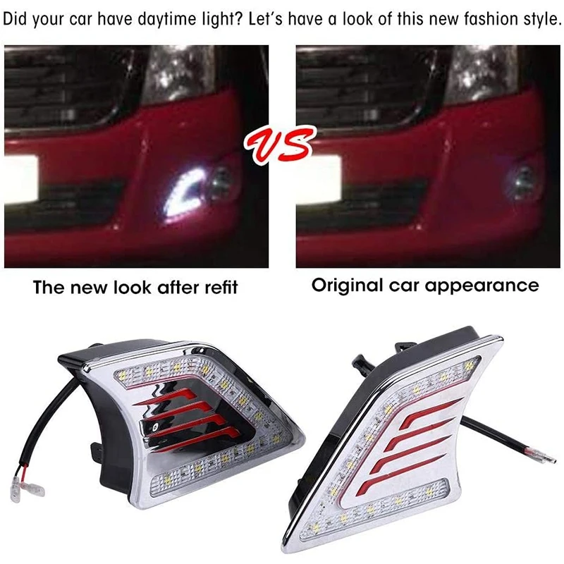 1 пара в Автомобильные фары дневного света светильник DRL Светодиодный дневной
