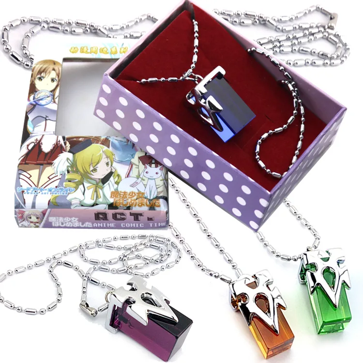 Ожерелье из аниме Искусство Онлайн голубое желтое зеленое фиолетовое