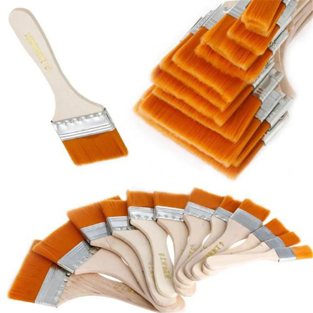 12 шт набор кистей для рисования художника нейлоновые волосы акварель акриловая