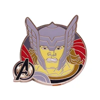 marvel enamel brooch pins avengers logo thor badge couple lapel pin bags clothing decoration jewelry gifts