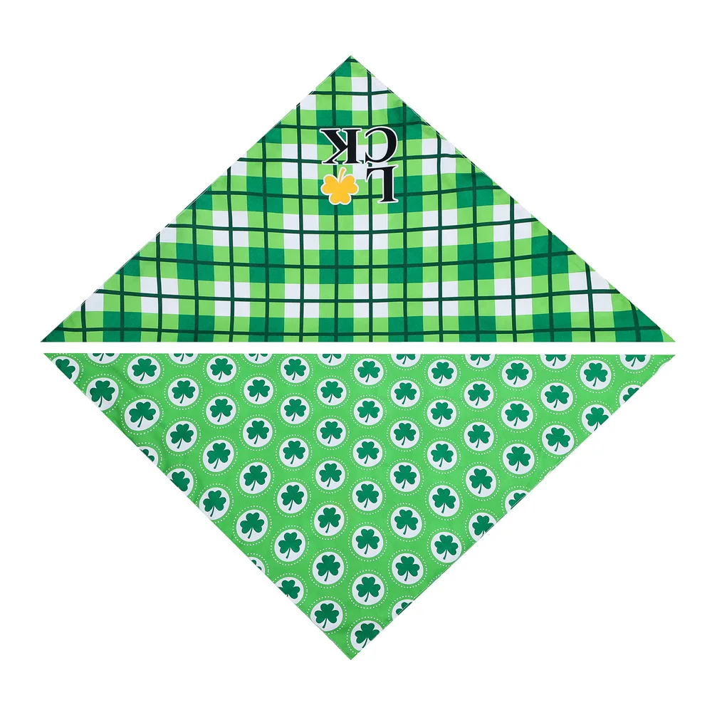 

Irish pet triangle scarf green hat pet scarf St. Patrick's Day triangle scarf ZD