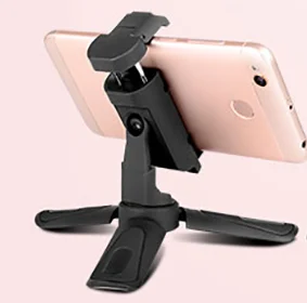 XILETU компакт-диск-1 2 в 1 360 вращения вертикальной съемки мини-штатив для телефона держатель для iPhone Max Xs samsung S8 S9 пикселей 2 3 - Цвет: Black