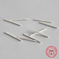 2pair 925 sterling silver earring pins trendy unisex punk rock style safety stud earrings exquisite jewelry gift for women men