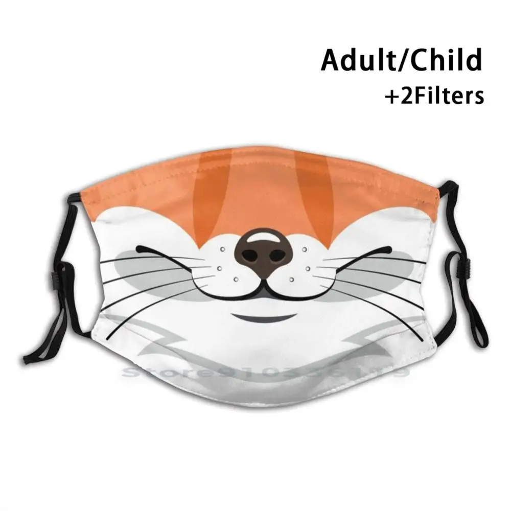 Лисье лицо дизайн анти-Пылевой фильтр смываемая маска для лица детская лиса рот