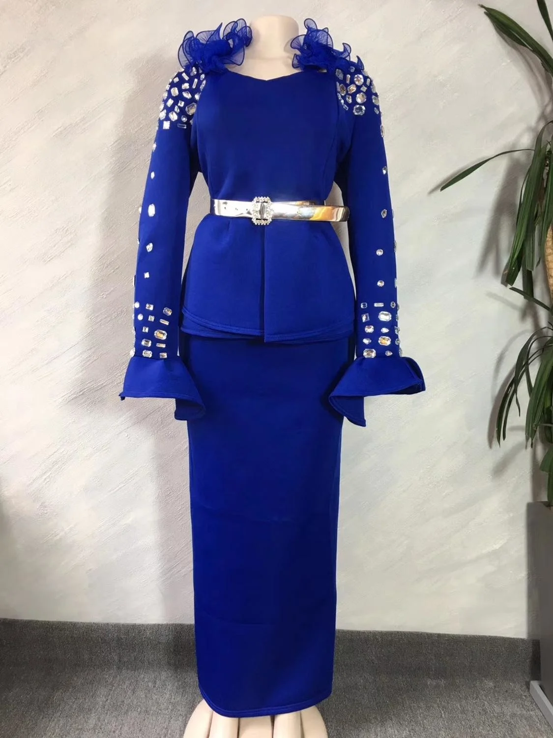 

Африканская женская одежда Дашики супер качество объемный слой гриб кружевная Талия Лотос ногтей бисер с длинным рукавом обертывание бедр...