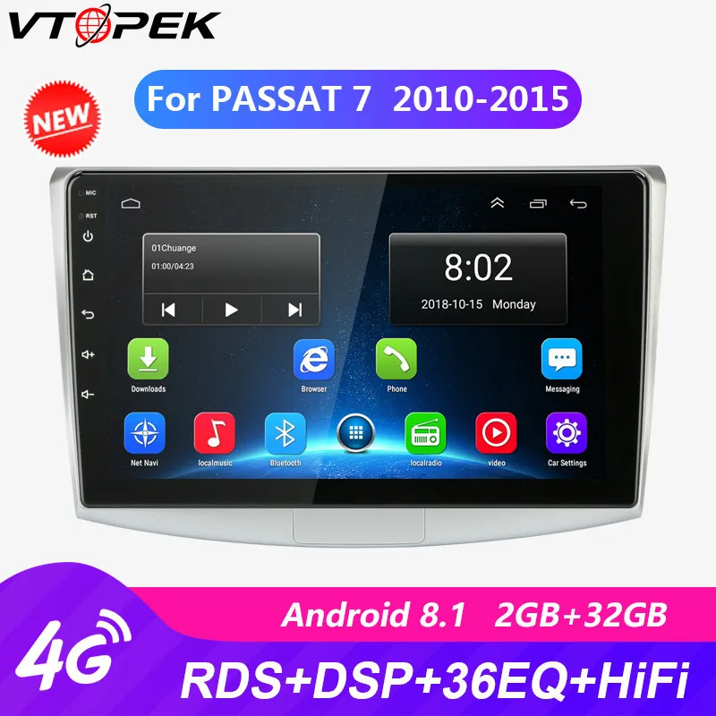 Vtopek 10 &quot4G WIFI 2 Din Android автомобильное радио Gps Мультимедиа Радио Bluetooth навигационный