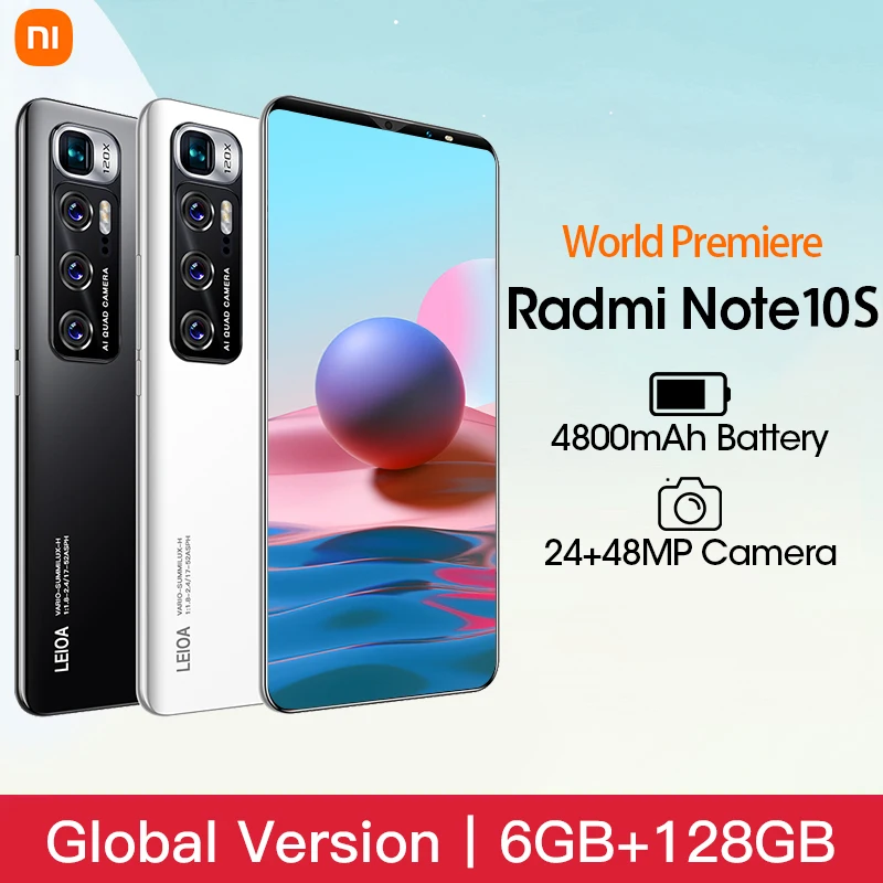 

[World Premiere] New Global Version Note10S 6.1inch Smartphone Android Phone 8+256 Ram Support Google HD Screen Network Phone