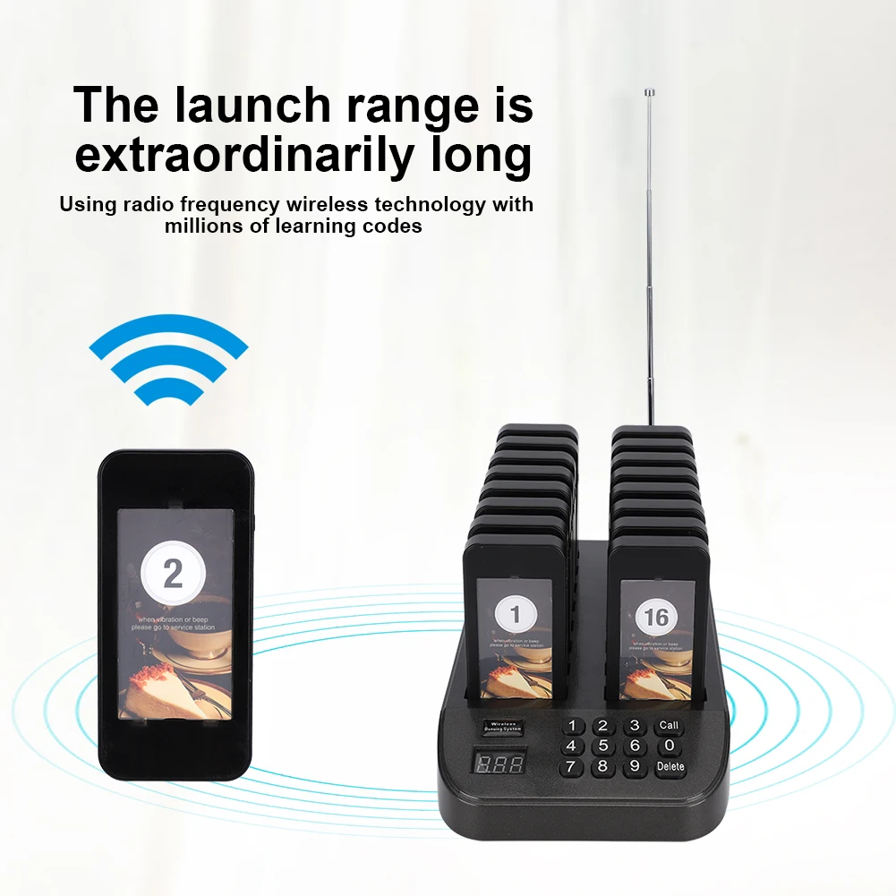 SU 66S ресторанный пейджер беспроводная система вызова для ресторана церкви