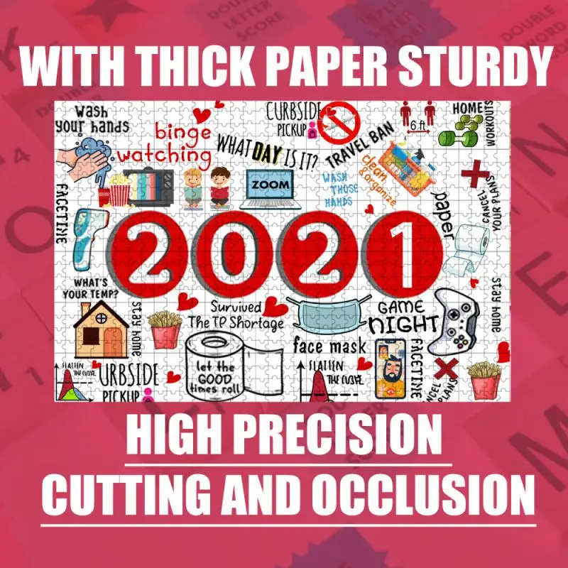 

2021 Пазлы 1000 шт., деревянные бумажные Пазлы для домашнего декора, пазлы для взрослых, детей, Рождество, новогодние подарки, обучающие игрушки