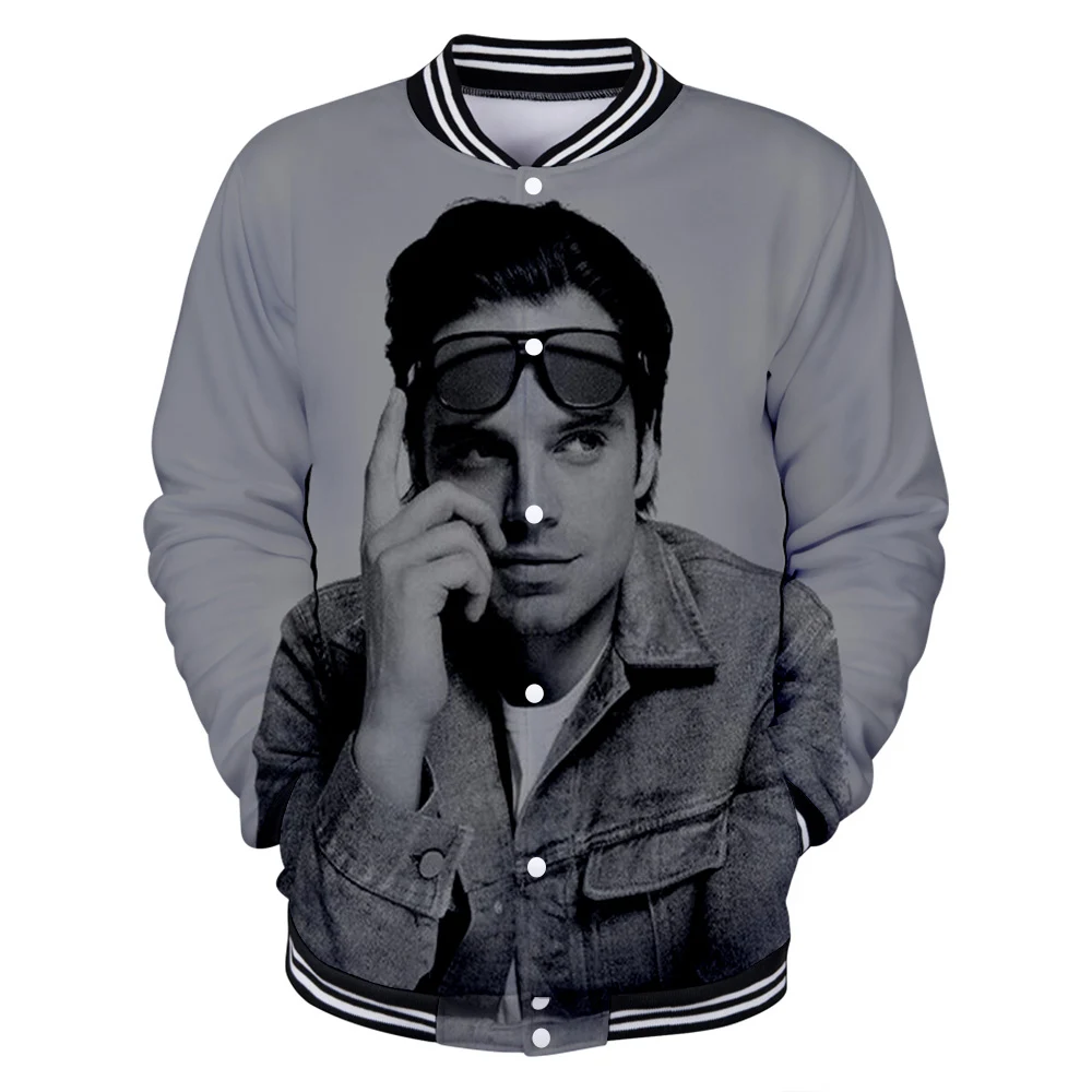 

Sebastian Stan Sweatshirt 3D Tracksuit Baseball Jackets Women/Men Harajuku Streetwear American Actor Fashion Clothes Plus Size
